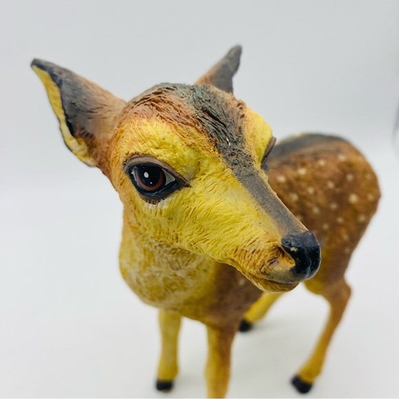 Vintage Fawn Deer Figurine Spotted Ashton Drake Galleries Heavy 1995 - Picture 2 of 10